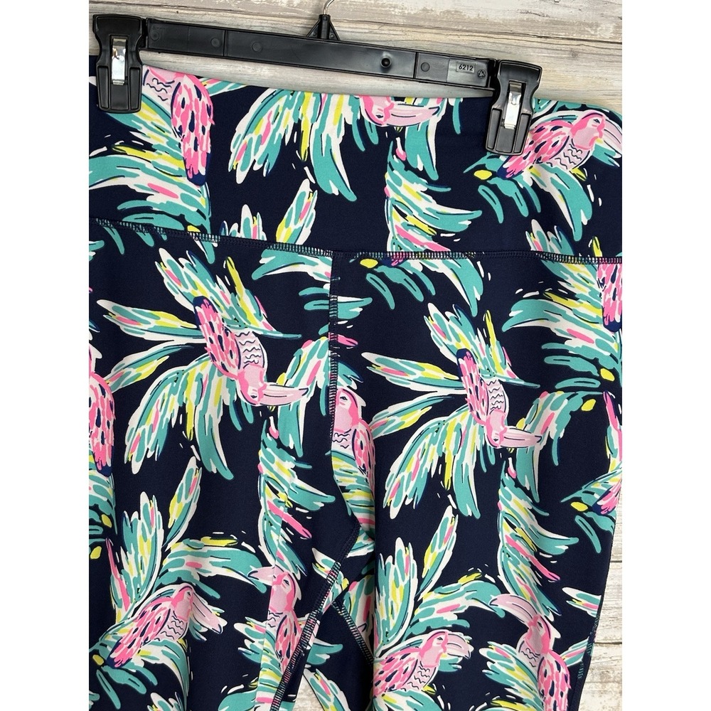 Tropical Bird printed Crown & Ivy yoga pants XL Activewear Leggings - Picture 2 of 5